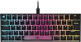 Corsair K65 RGB MINI 60% Mechanische Gaming-Tastatur (Anpassbare RGB-Beleuchtung einzelner Tasten, Mechanische CHERRY MX SPEED-Tasten, PBT-Double-Shot-Tastenkappen, AXON-Technologie) QWERTZ, Schwarz
