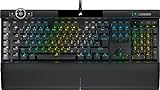 Corsair K100 RGB Mechanische Gaming-Tastatur (CHERRY MX SPEED: Schnell & Hochpräzise, RGB Beleuchtung, PBT-Double-Shot-Tastenkappen, Integration Elgato Stream Deck) QWERTZ, Schwarz